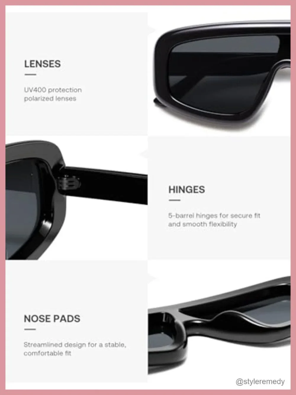 Retro Oversized Aviator Sunglasses for Women Square Shield UV400 Non-Polarized